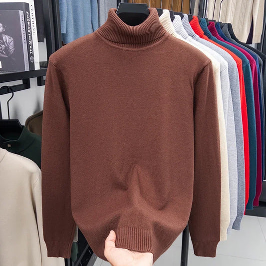 Herren Rollkragen Pullover Sweatshirt Leichter Pulli Sweater Shirt Langarmshirt