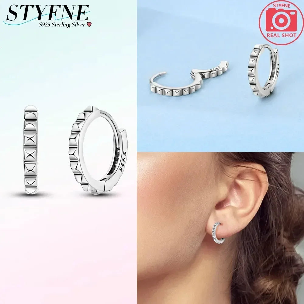 Creolen 925 Silber Ohrringe Zirkonia | Hypoallergen | Luxus Ohrstecker Geschenk