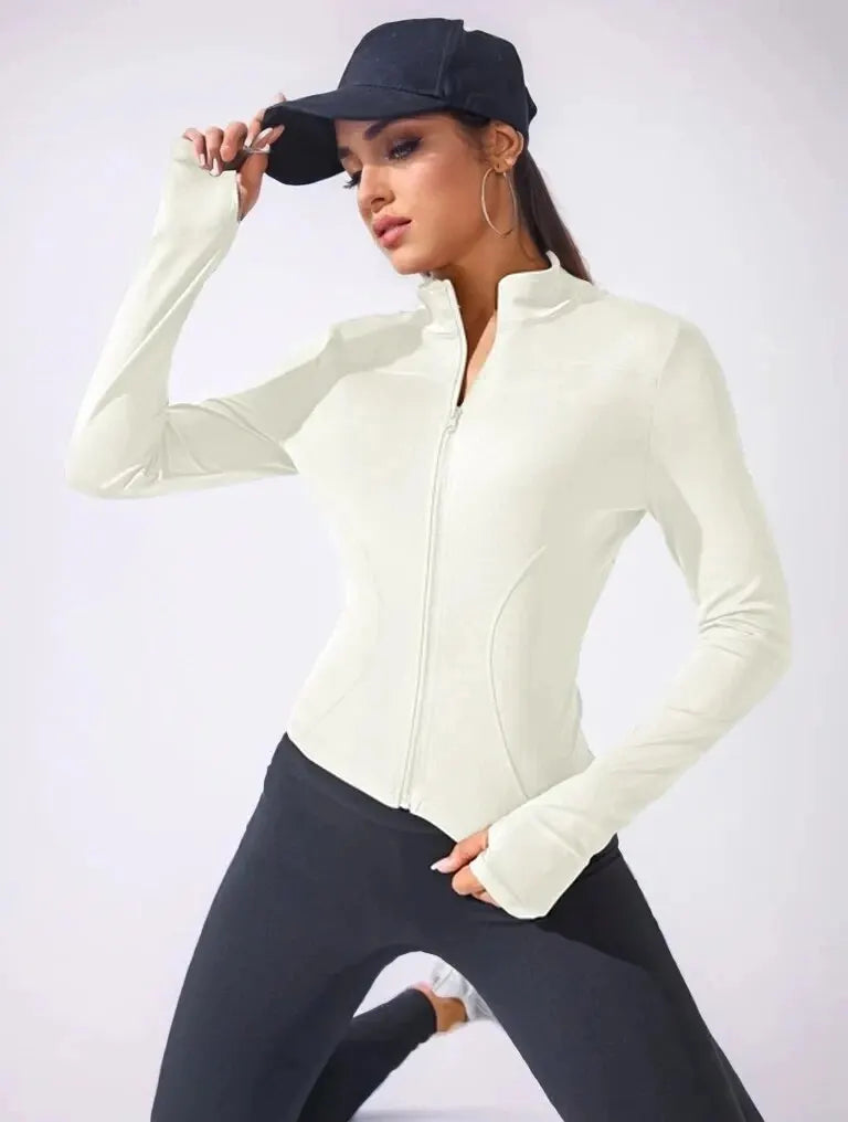 Felpa Donna Giacca Sportiva Con Zip Tuta Maniche Lunghe Cappuccio Maglia Shirt