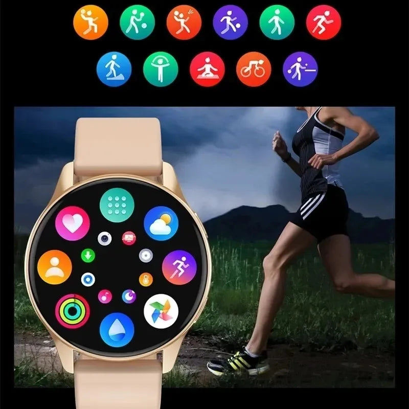 Frauen Smart Watch Männer Farbdisplay Full Touch Fitness Tracker Bluetooth Damen
