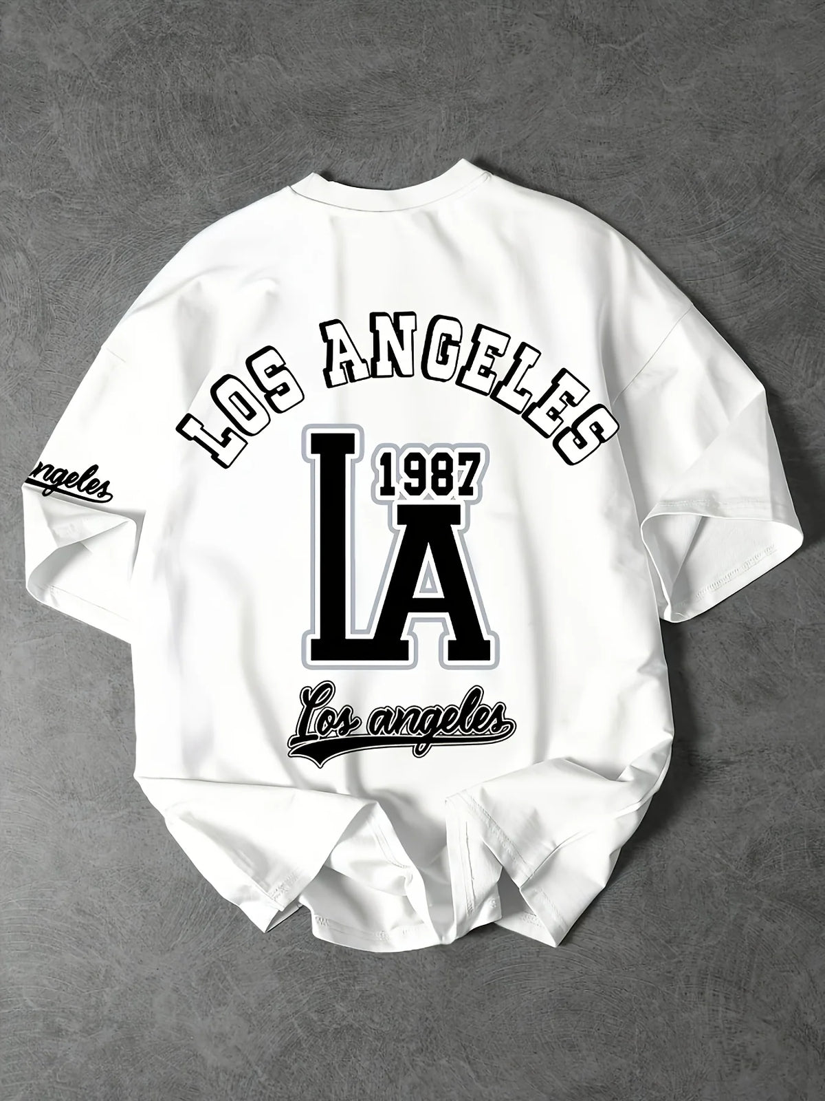 Herren T-Shirt Los Angeles Shirt Rundhals Streetwear Tank Top Hemd Polohemd