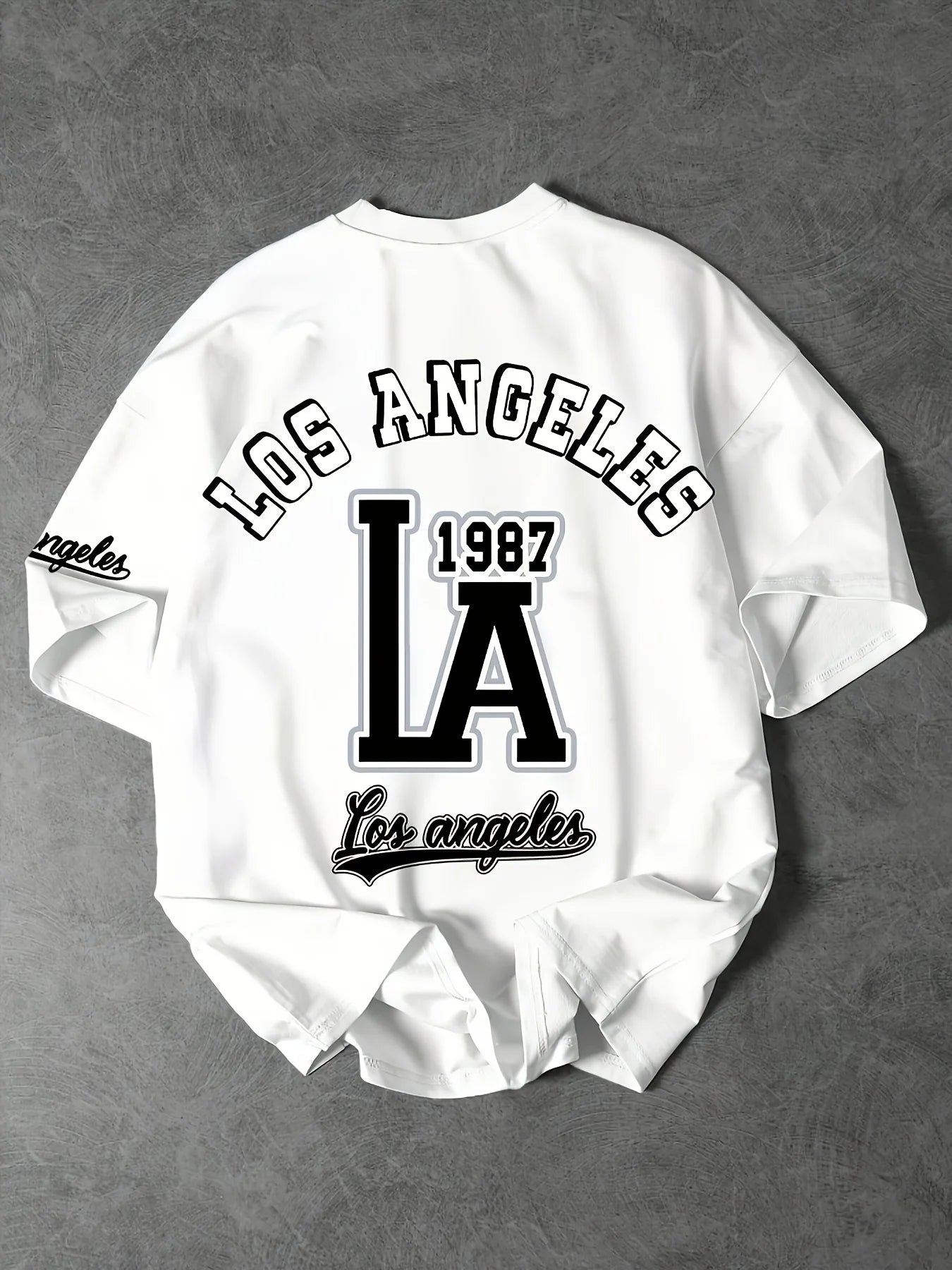 Herren T-Shirt Los Angeles Shirt Rundhals Streetwear Tank Top Hemd Polohemd