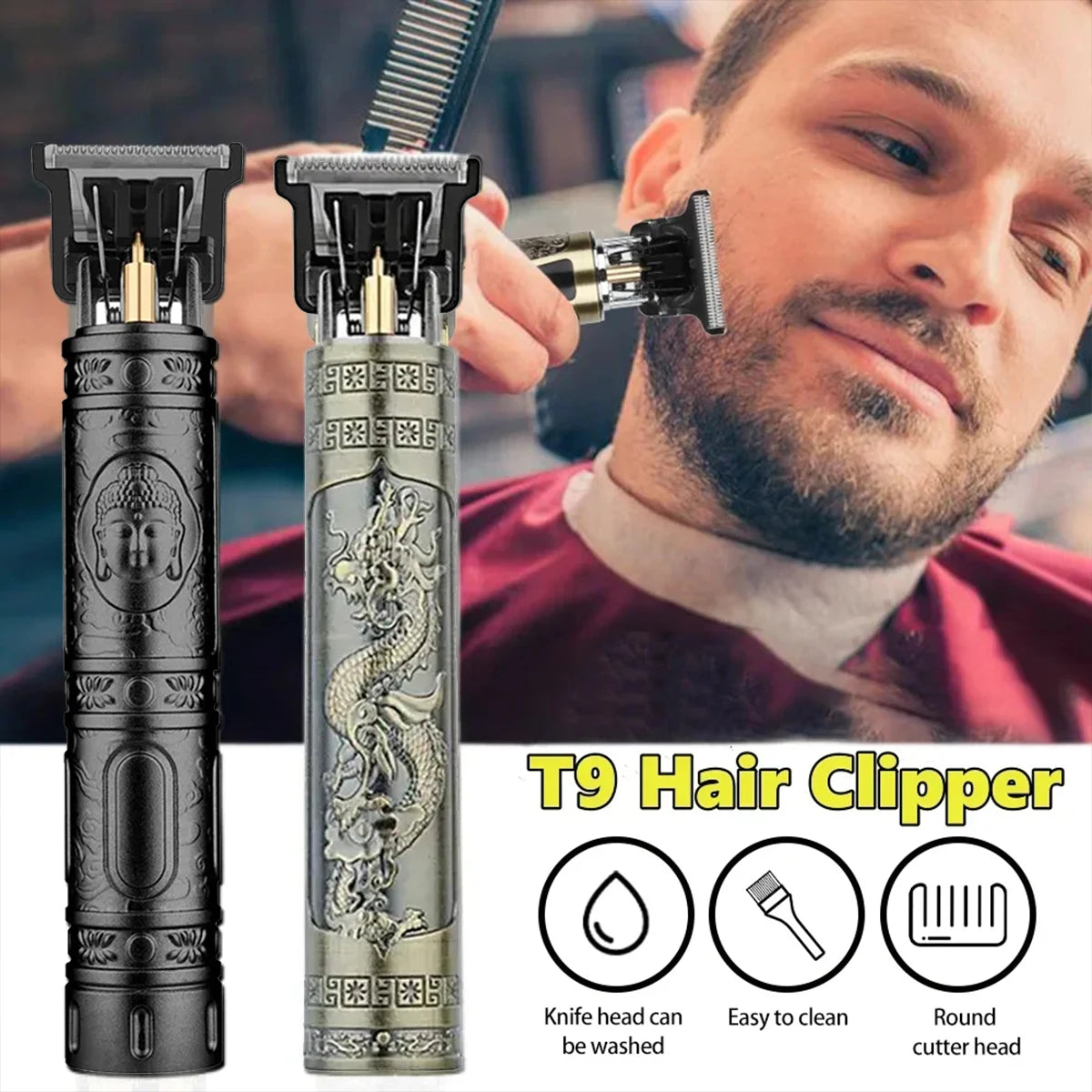 TAGLIACAPELLI PROFESSIONALE RASOIO ELETTRICO MACCHINETTA TRIMMER REGOLA BARBA