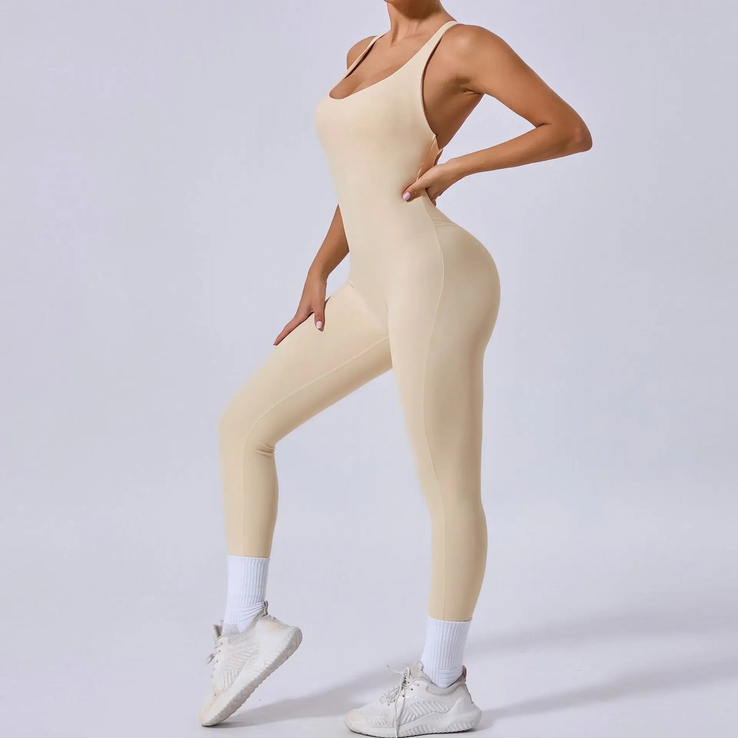 Tuta intera Sportiva Donna Rompers Pantaloni Yoga Palestra Sexy Jumpsuit Tutina