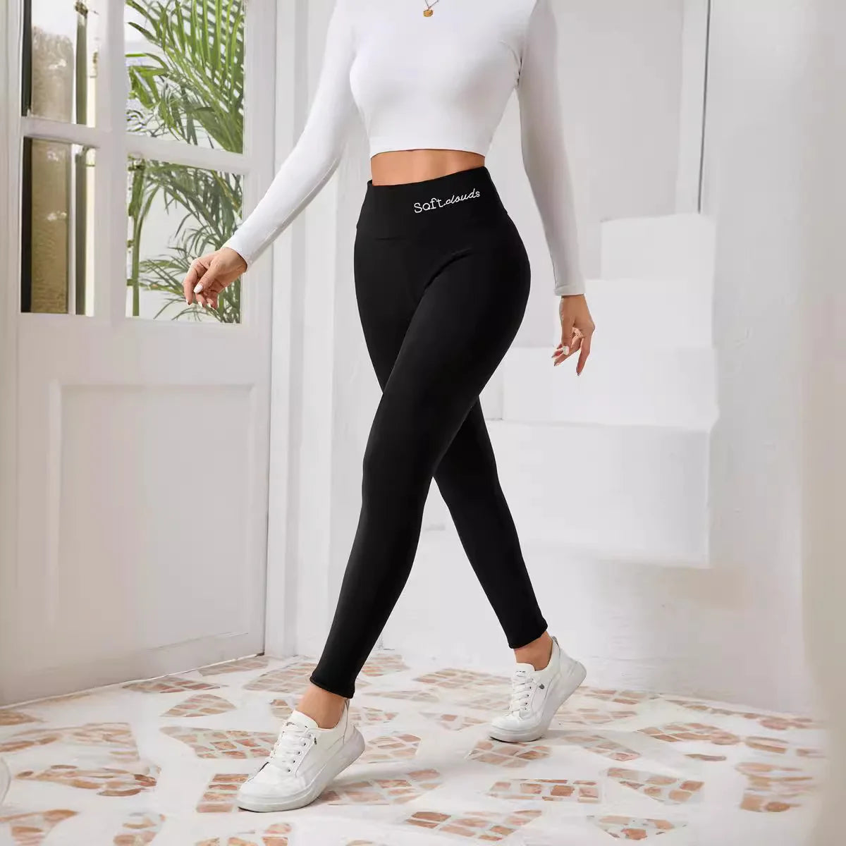 Frauen Hose Winter Leggins Warm Thermohose Innenfleece Blickdichte Strumpfhose