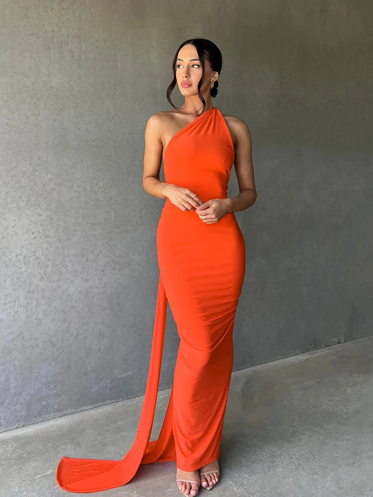 Frauen Kleid rückenfreies Partykleid Langeskleid Maxikleid Träger Abendkleid