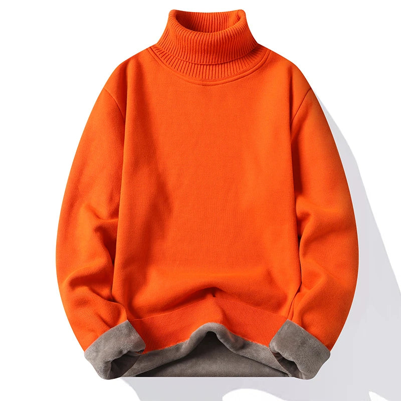 Herren Rollkragen Pullover Sweatshirt Leichter Pulli Sweater Shirt Langarmshirt