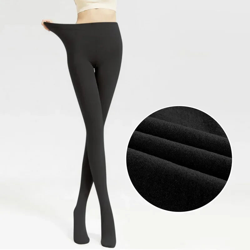 Frauen Winter Strumpfhose Hose Warm Thermohose Innenfleece Blickdichte Leggins
