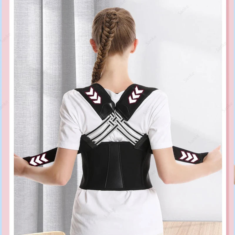 Rückenhalter Geradehalter Verstellbarer Rückenbandage Haltungskorrektur Stabilisator