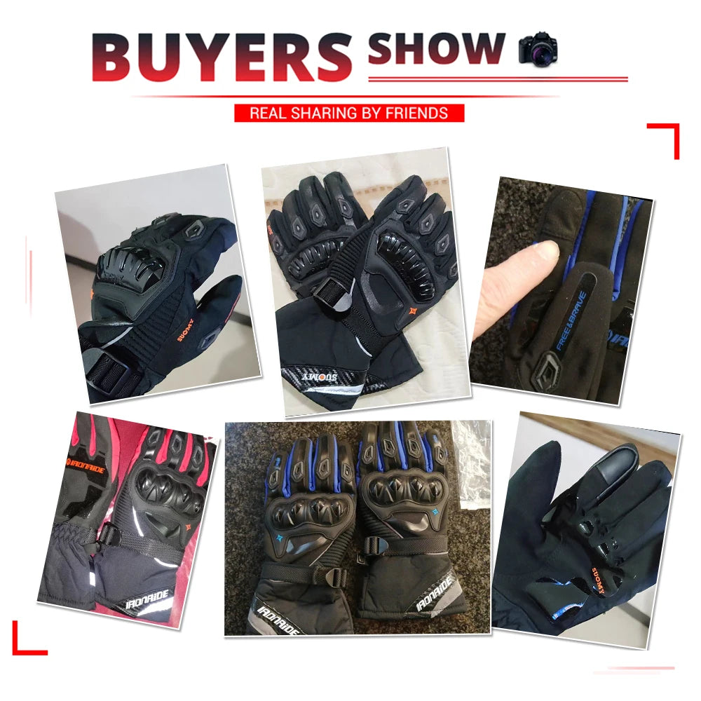 Motorradhandschuhe mit Knöchelprotektor Herren Motorrad Handschuhe Touchscreen