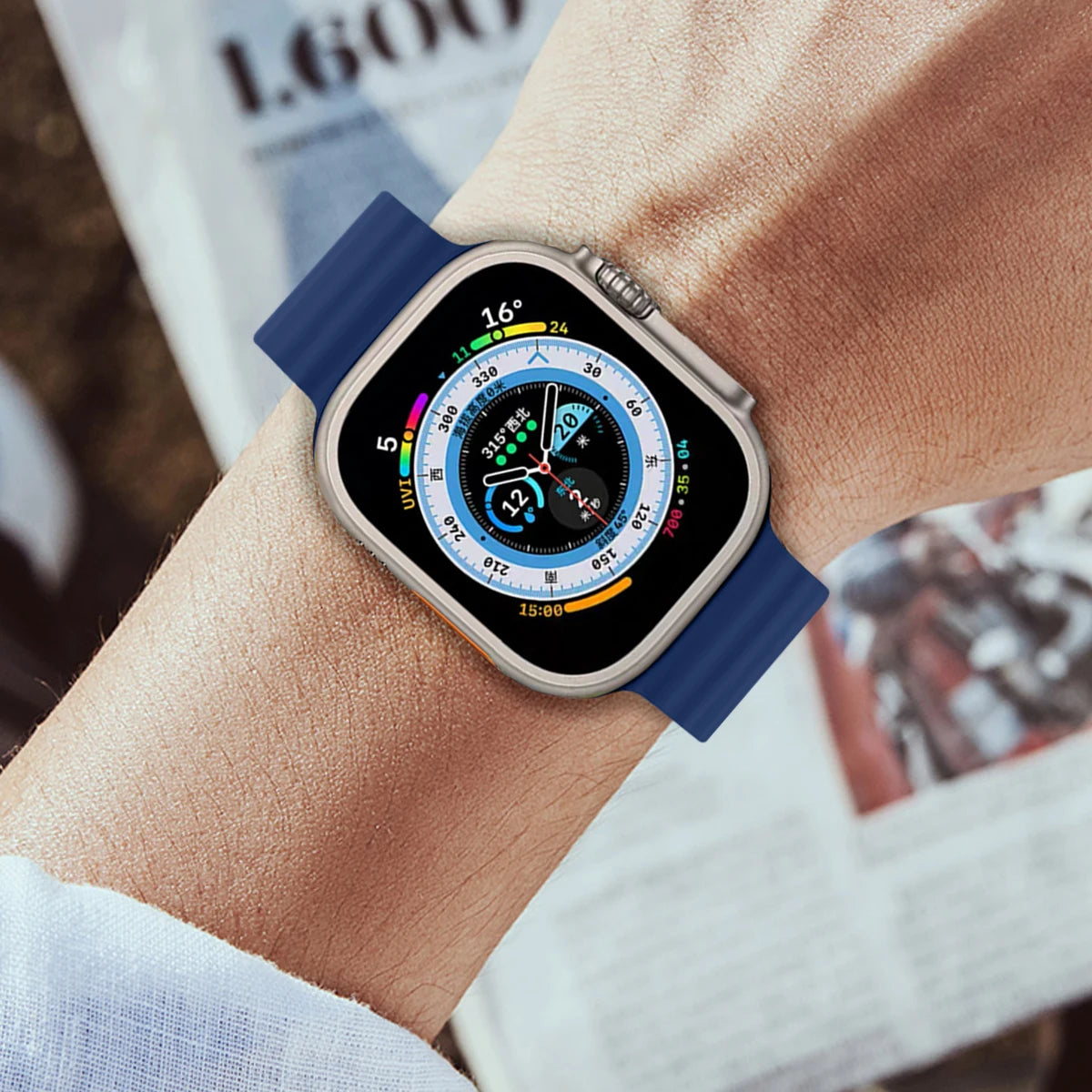 Sport Armband für Apple Watch Series 9 8 7 6 5 4 3 SE Ultra Magnetisch Silikon