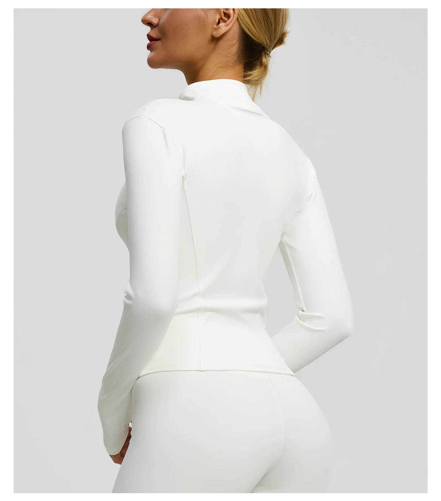 Damen kurze Sportjacke Sweatshirt Fitness Gym Jacke Yogajacke Yoga Sportswear