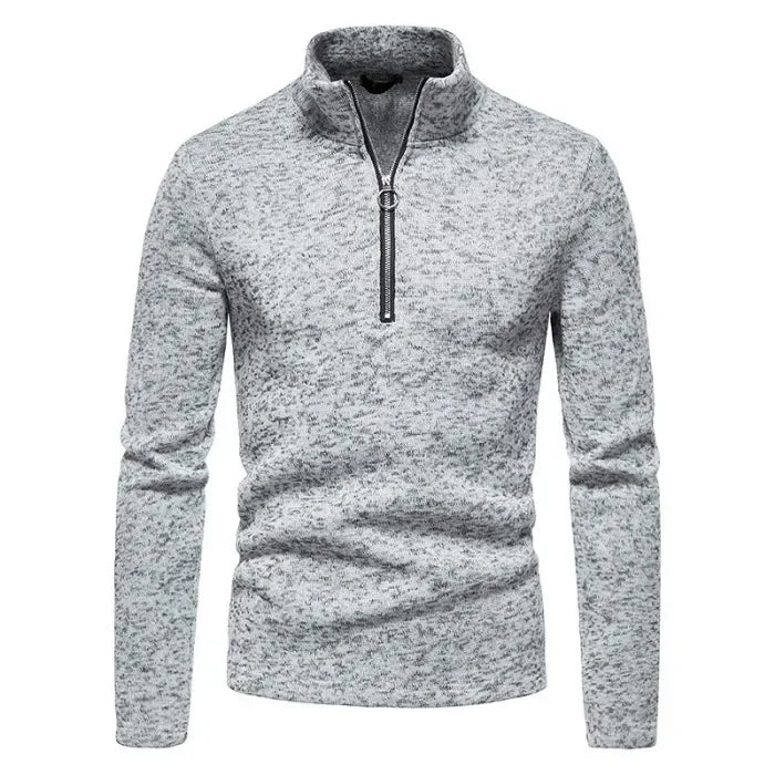 Herren Pullover Sweatshirt Troyer Pulli Sweater Stehkragen Zipper Langarmpulli