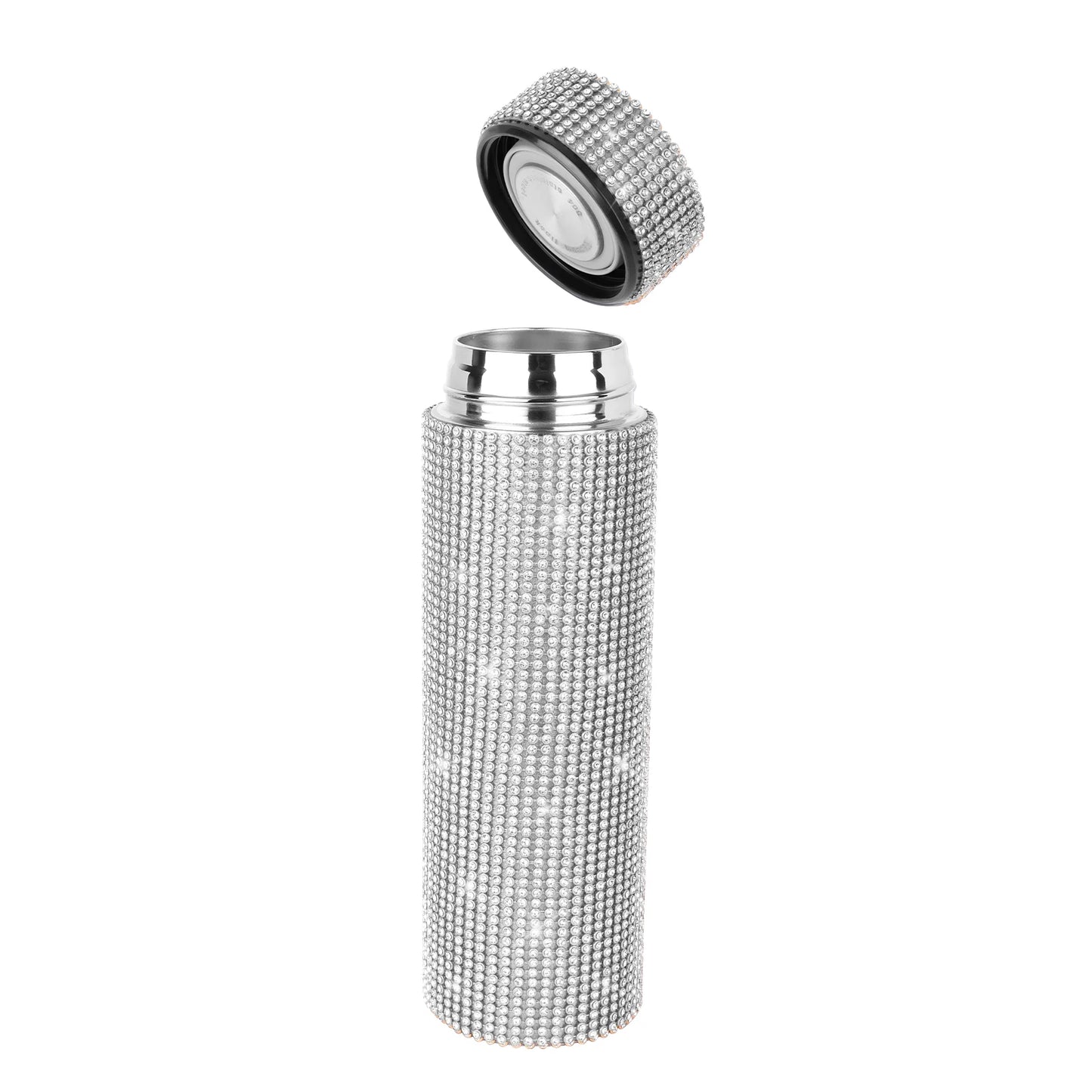 Thermosflasche Edelstahl Isolierflasche Trinkflasche Strass Sportflasche 500ml