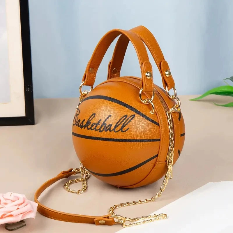 BagStreet kleine Damen Handtasche Schultertasche Umhängetasche Basketball Tasche