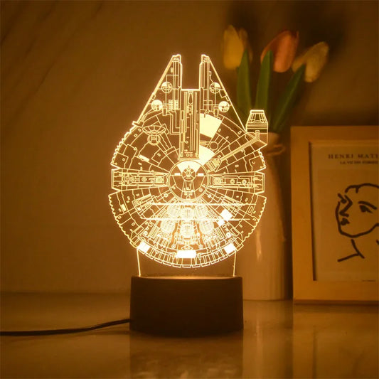 3D LED Nachtlicht Kinder Tischlampe USB Touch Fernbedienung Lampe Dimmbar NEU