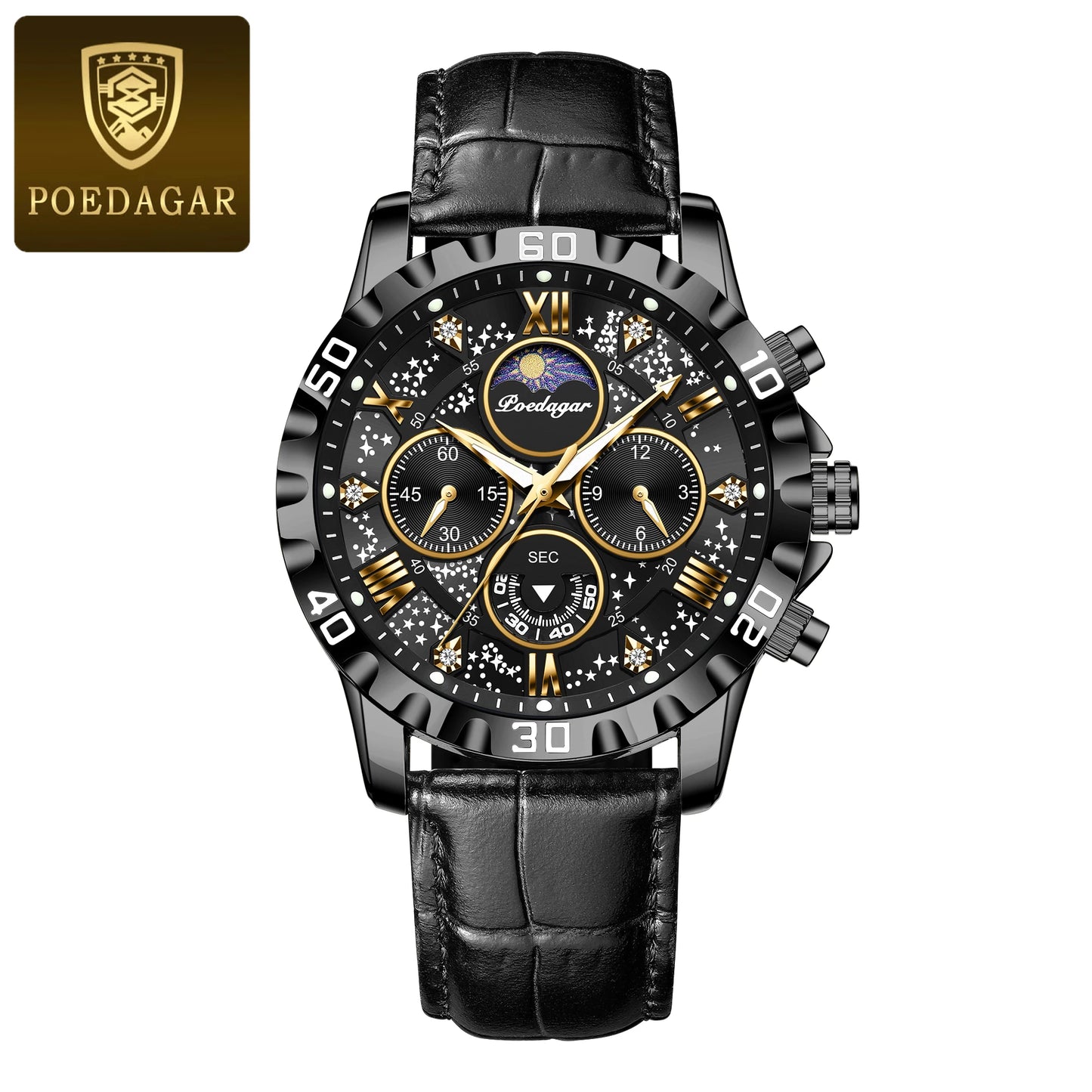 Herren Armbanduhr Digital Uhr Silber Edelstahl LED Quarzuhr Luxus Chronograph