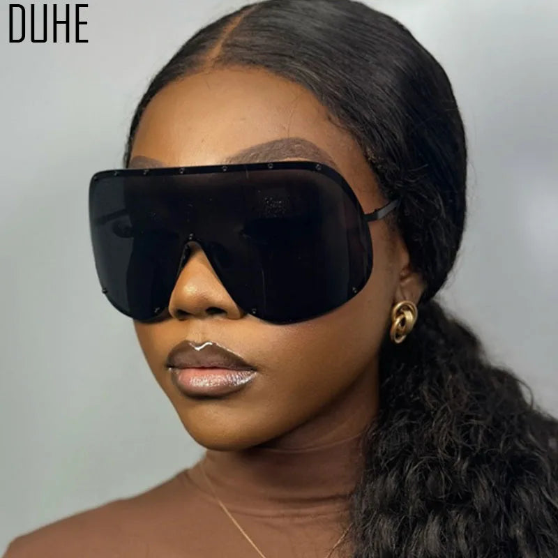 Damen Sonnenbrille Designer Luxus Brille Quadratische Übergröße Gläser Vintage