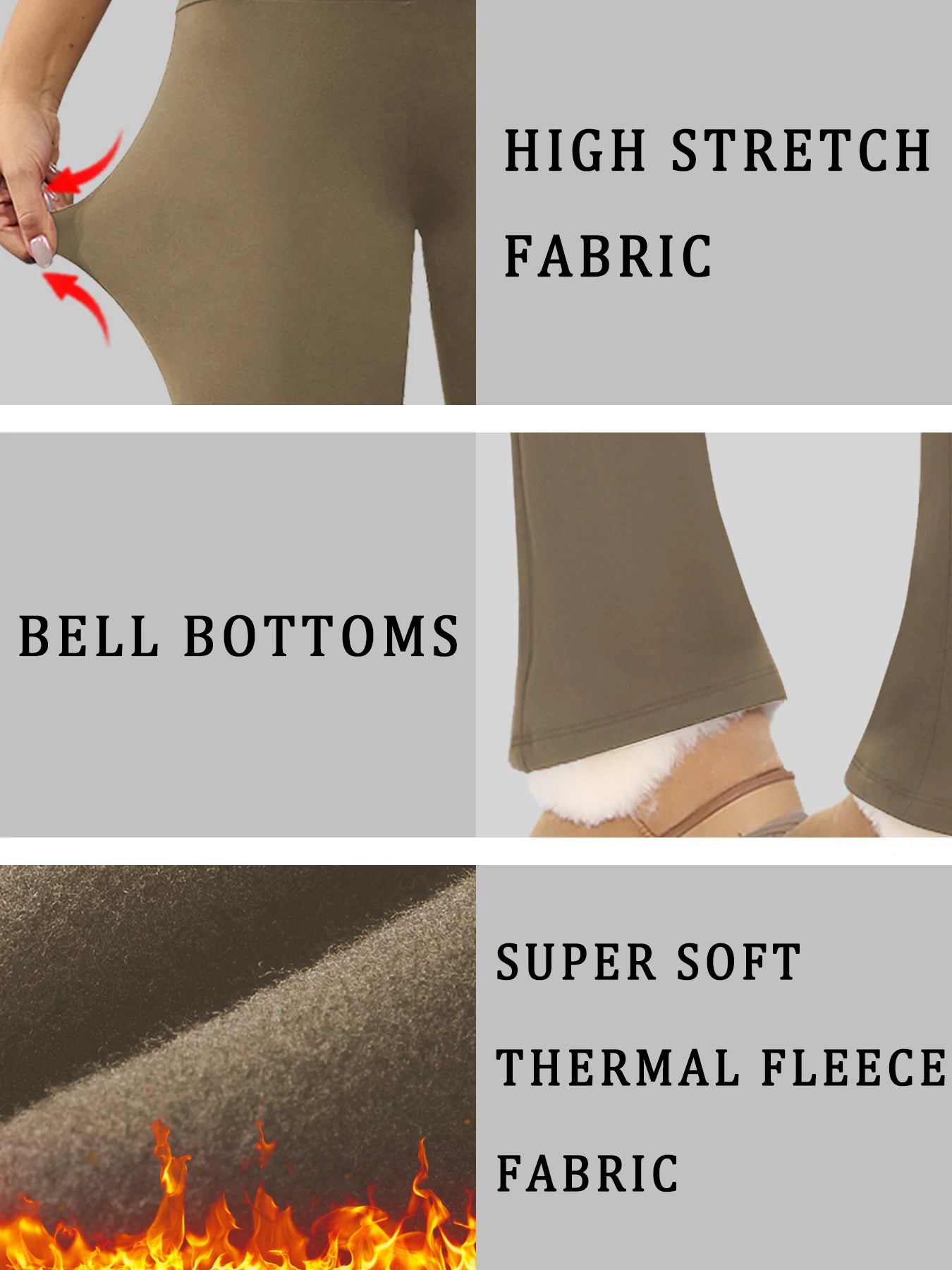 Frauen Hose Winter Leggins Warm Thermohose Innenfleece Blickdichte Strumpfhose