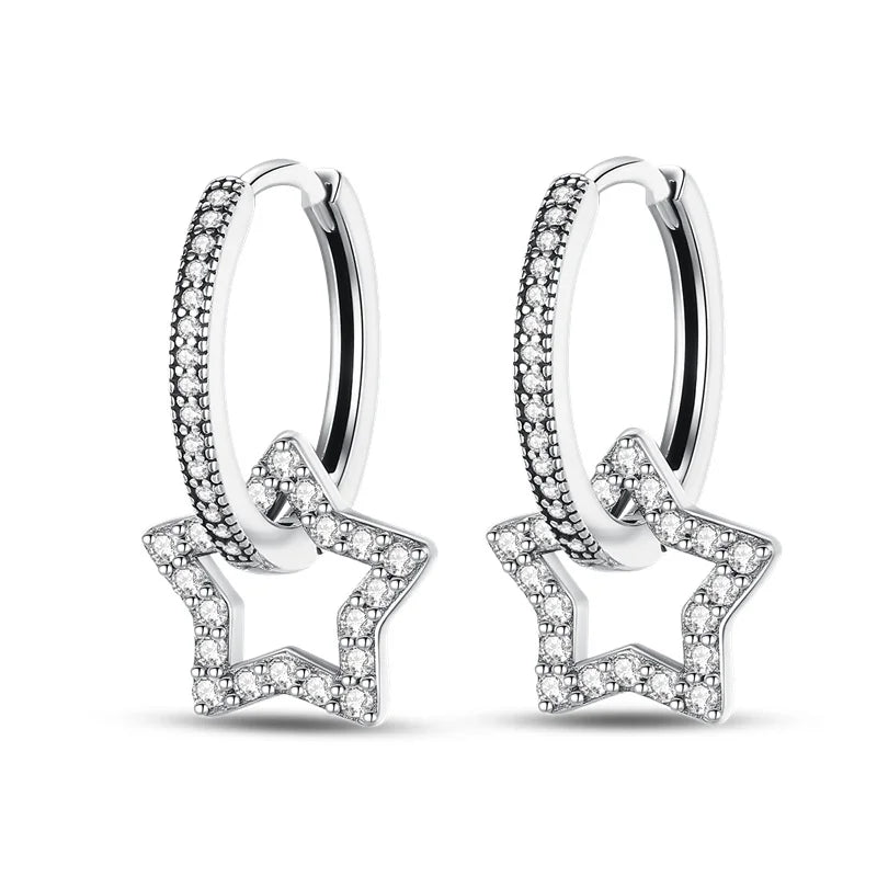 Creole Argento 925 Sterling Zirconi | Orecchini Eleganti Ipoallergenici Regalo