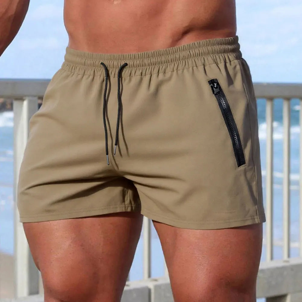 Herren Badeshorts Einfarbig Schnelltrocknend Boardshorts Strand Sport Fitness