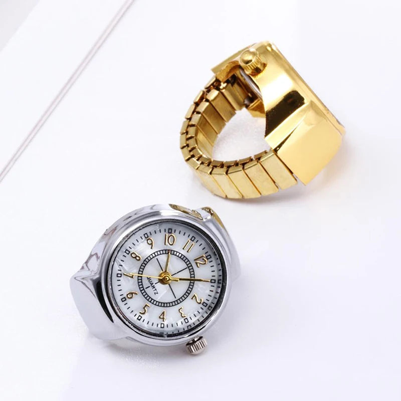 Fashion Fingeruhr Ringuhr Punk Finger Mini Uhr Quarzuhr Ring Herren Damen