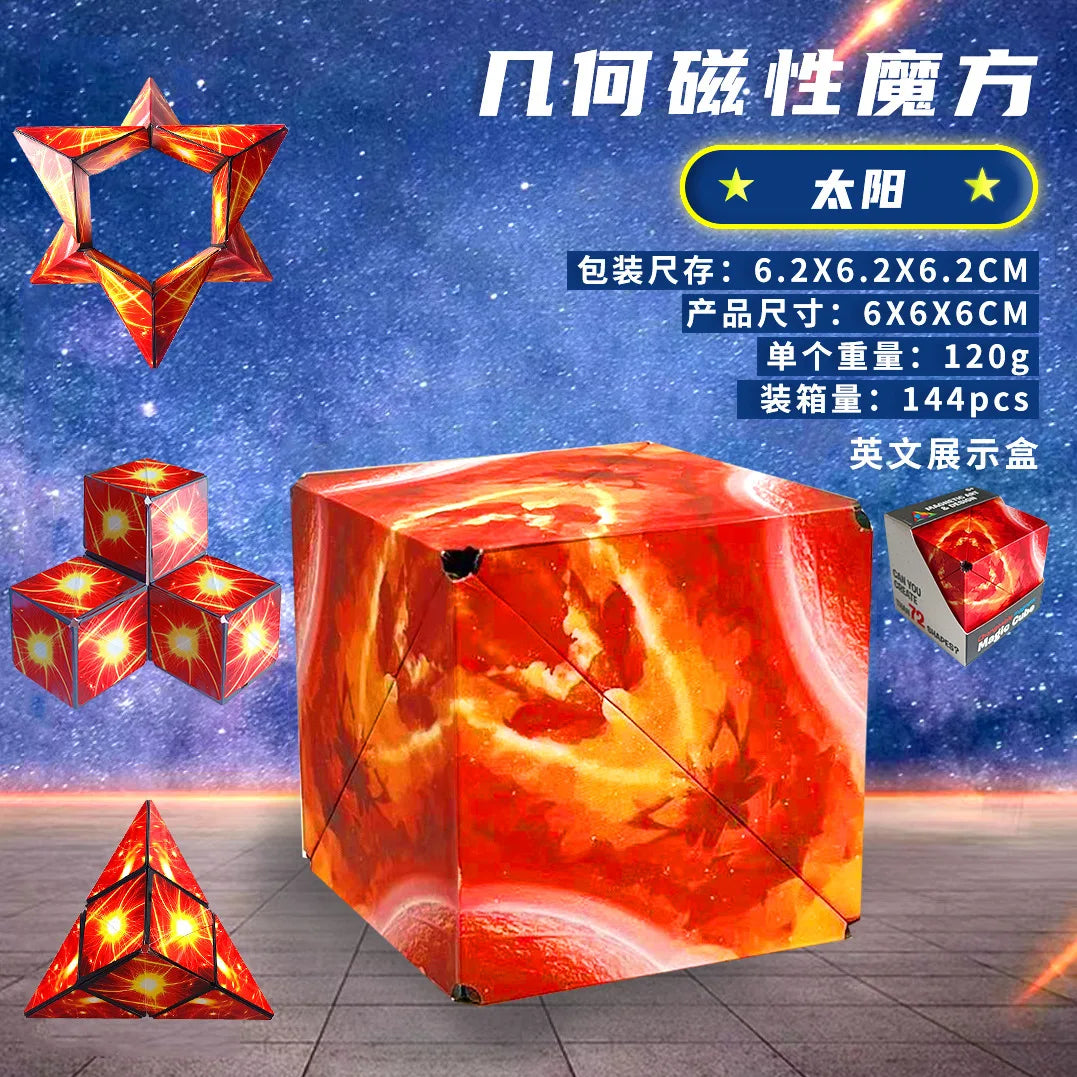 Zauberwürfel Anti Stress Spielzeug magnetischer 3D Drehwürfel Magischer Würfel