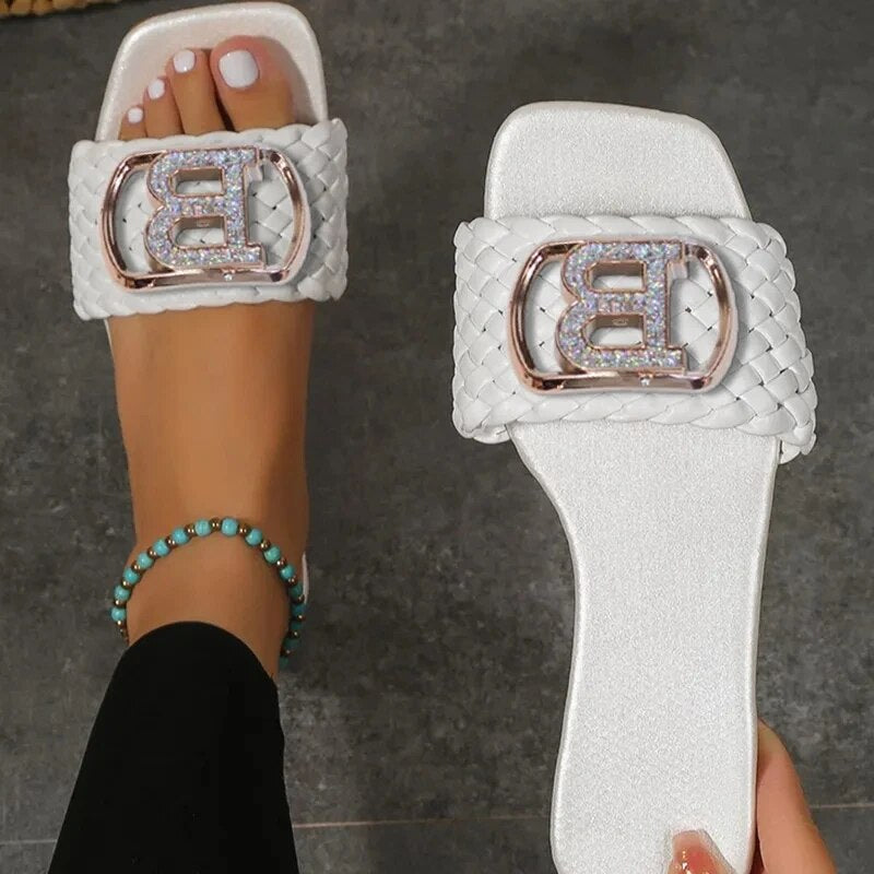 Damen Sandalen Latschen Frauen Hausschuhe Slider Flip Flops Sandaletten