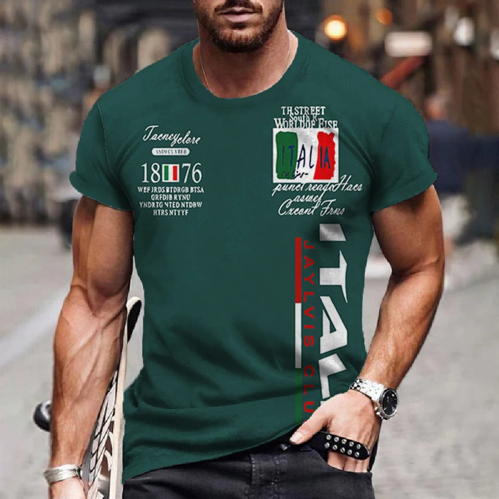 Männer T-Shirt Italien Herrenmode Sport Shirts Hemd Streetwear Spandex Tank Top
