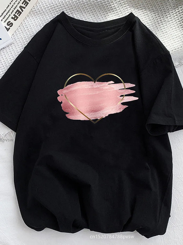 Damen Sommer Top Hipster T-Shirt Rundhals Streetwear lockeres Damentop
