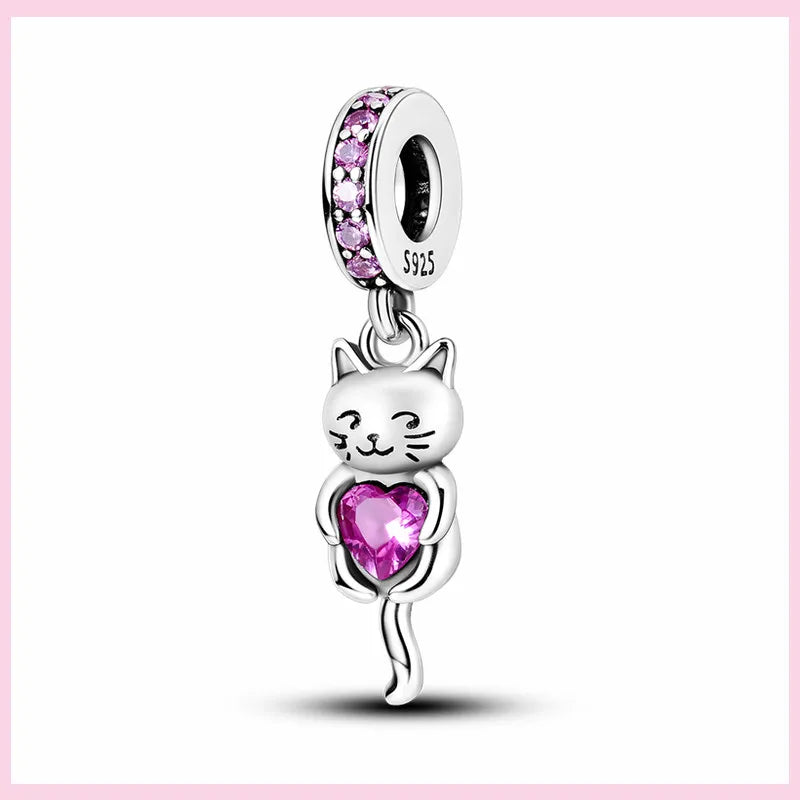 Charms Anhänger 925er Sterling Silber Armband Muranoglasperlen Damen Glas Beads