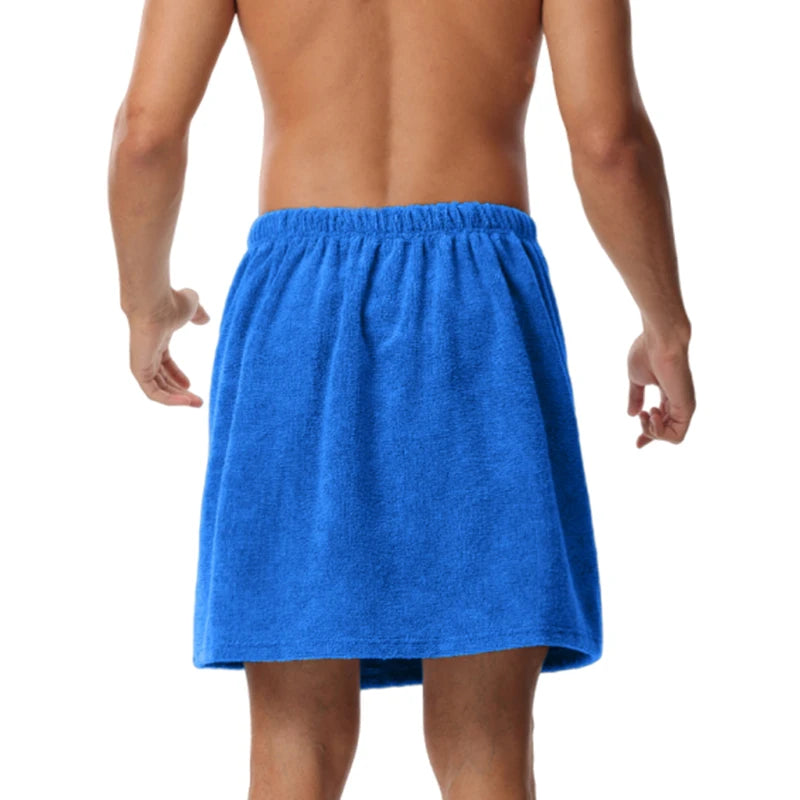 Saunatuch Herren Handtuch Saunakilt Sarong Kilt Wellness Sauna Tuch mit Tasche