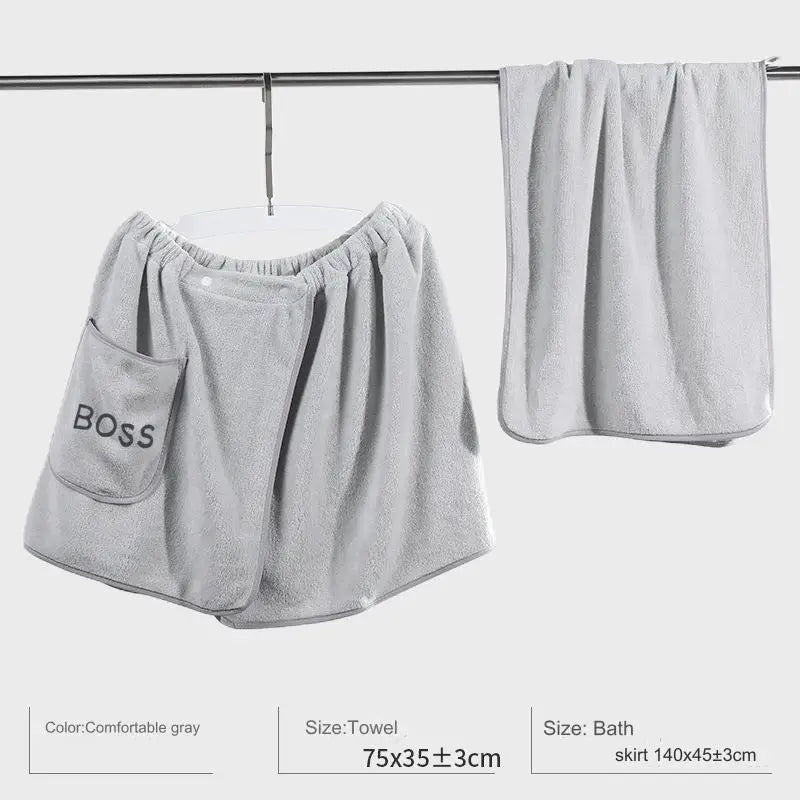 Saunatuch Set Herren Handtuch Saunakilt Sarong Kilt Wellness Sauna Tuch Handtuch