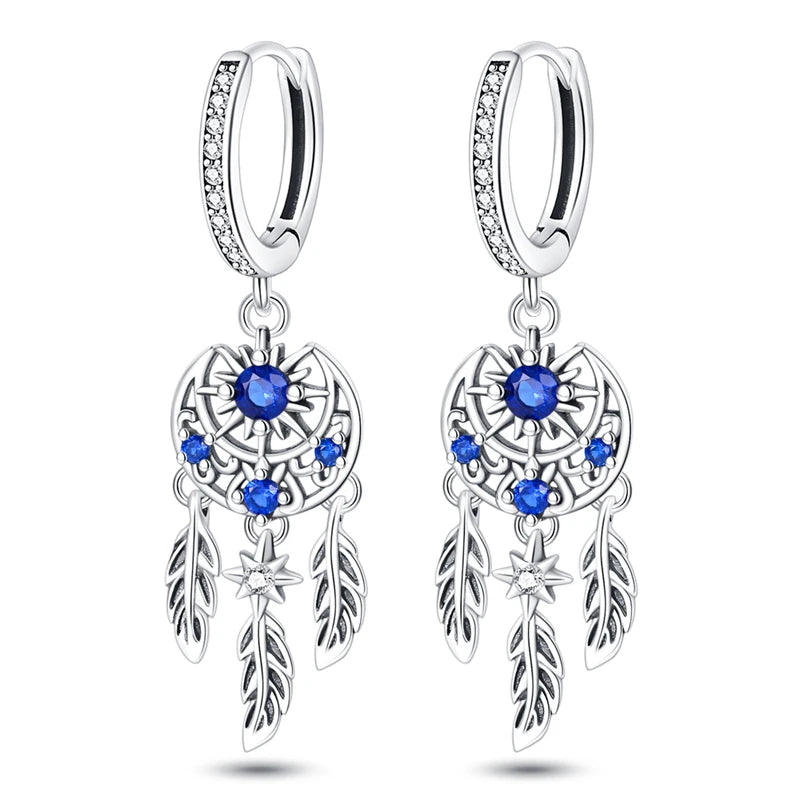 Creolen 925 Silber Ohrringe Zirkonia | Hypoallergen | Luxus Ohrstecker Geschenk
