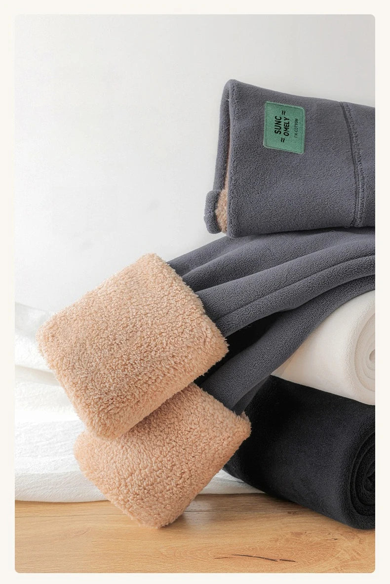 Frauen Hose Winter Leggins Warm Thermohose Innenfleece Blickdichte Strumpfhose