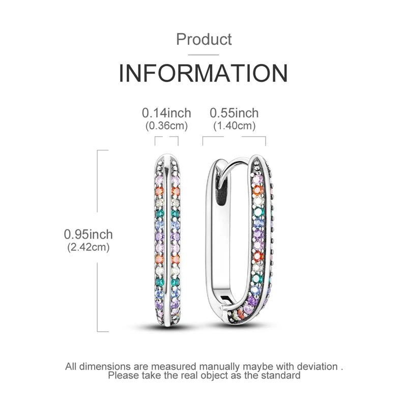 Orecchini a Cerchio in Argento 925 Sterling con Zirconi | Creole Brillanti
