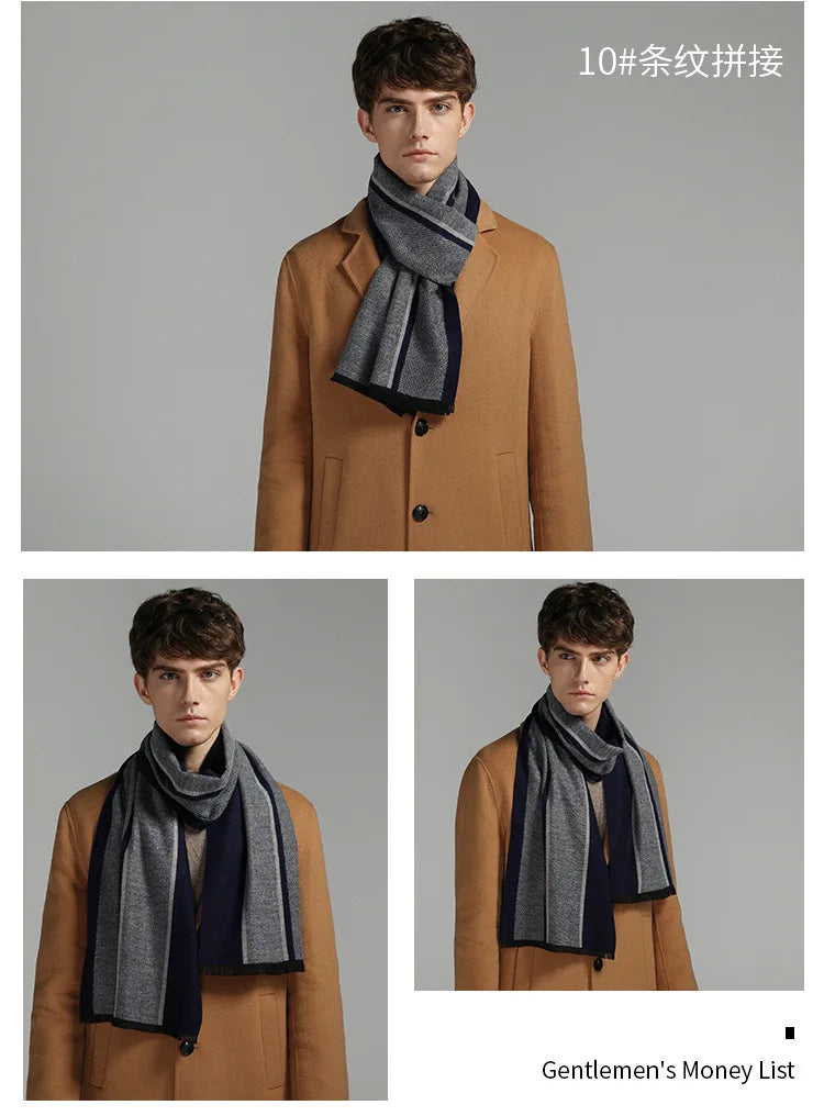 Herren Schal Winterschal Stola Schlauchschal Halstuch Wollschal Strickschal Loop