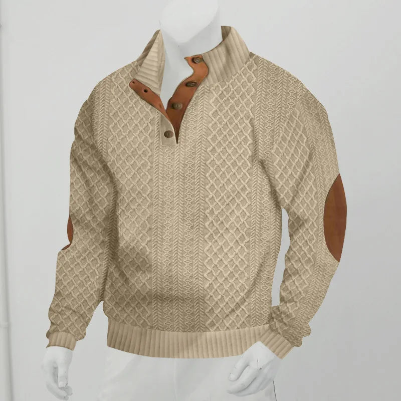 Herren Pullover Sweatshirt Troyer Pulli Sweater Stehkragen Zipper Langarmpulli