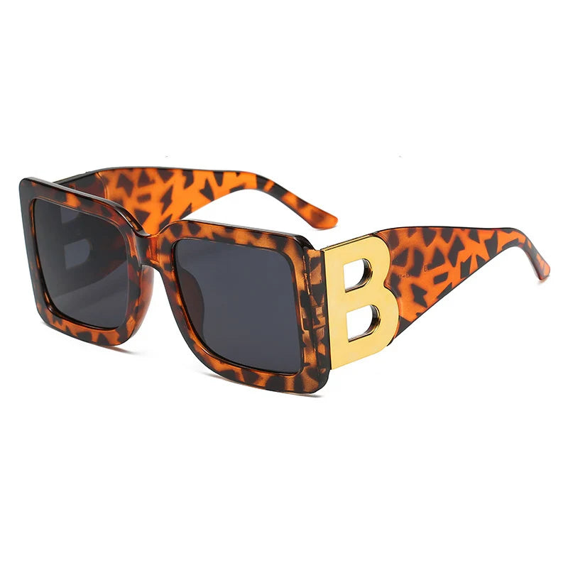 Designer Luxus Brille Sonnenbrille Damen Quadratische Übergröße Gläser Vintage