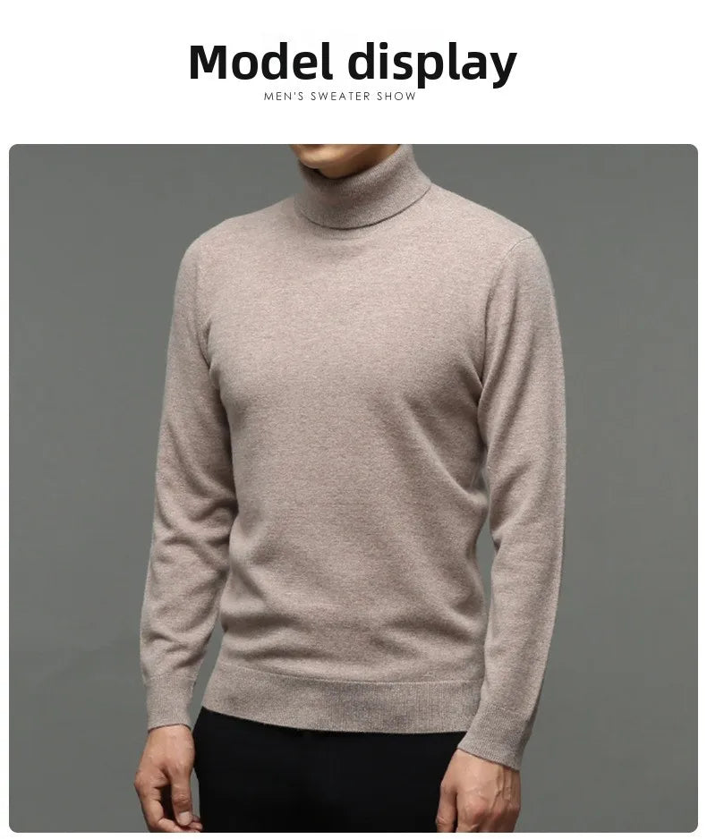 Herren Rollkragen Pullover Sweatshirt Leichter Pulli Sweater Shirt Langarmshirt