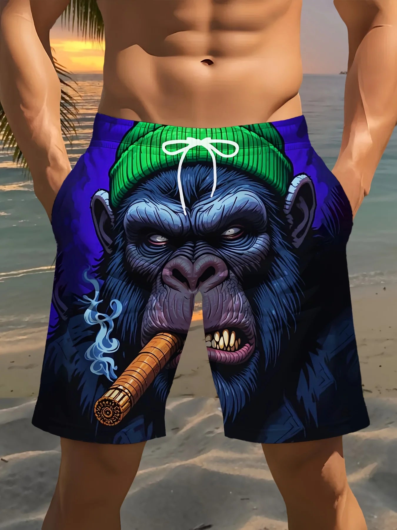 Herren Badehose Badeshort Kurze Hose Shorts Schwimmhose 100% Polyester NEU
