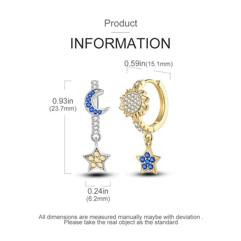 Creole Argento 925 Sterling Zirconi | Orecchini Eleganti Ipoallergenici Regalo