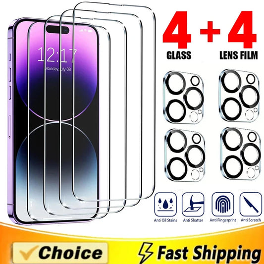 4x Panzerfolie Glas Schutz Folie Full Screen Schutz Für iPhone 16 Displayschutz