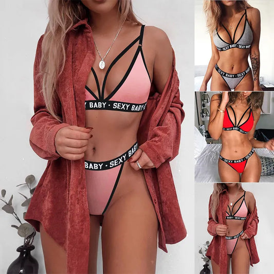 Push-Up Sexy BH-Set BH + Slip Unterwäsche Dessous Reizwäsche Tanga
