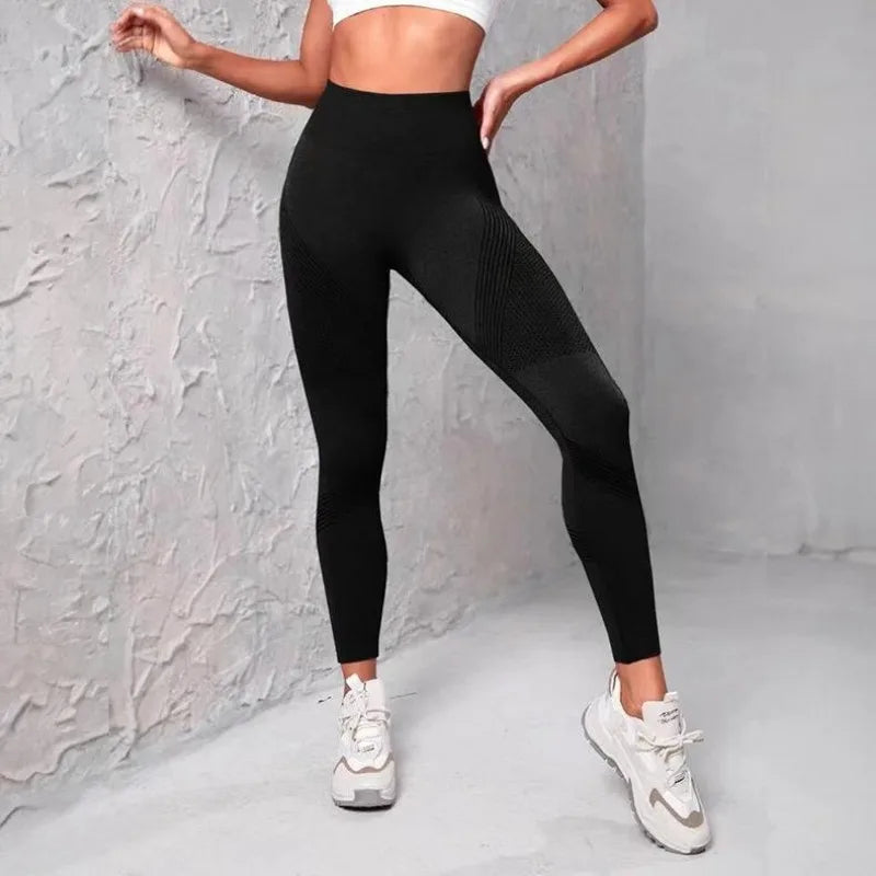 Damen Yoga Leggings Push Up Stretch Leggins Sport Hose Fitness Gym Jogginghose