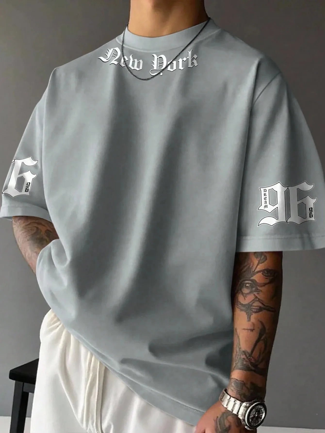 Herren T-Shirt NEW YORK Shirt Rundhals Streetwear Tank Top Hemd Polohemd