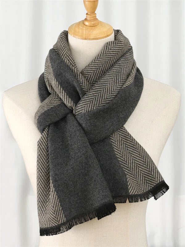 Herren Schal Winterschal Stola Schlauchschal Halstuch Wollschal Strickschal Loop