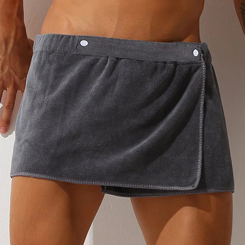 Saunatuch Herren Handtuch Saunakilt Sarong Kilt Wellness Sauna Klettverschluss