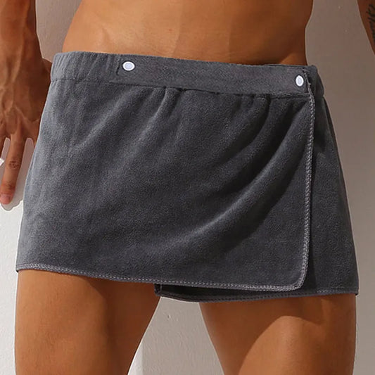 Saunatuch Herren Handtuch Saunakilt Sarong Kilt Wellness Sauna Klettverschluss