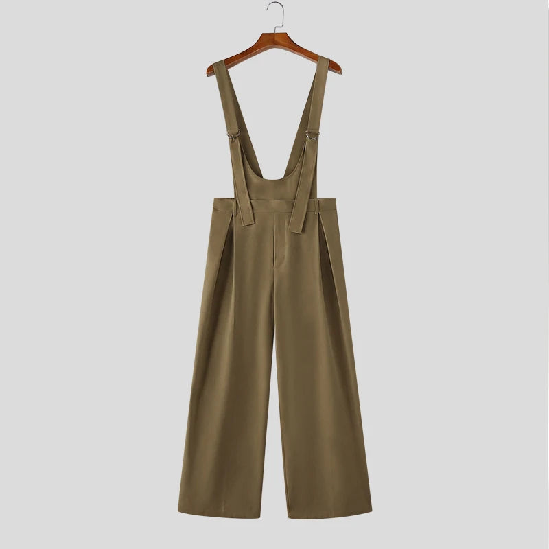 Männer Latzhose Hose Harems Pumphosen Pluderhosen Jogger Overalls Streetwear